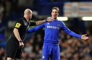 Chelsea's Fernando Torres complains to the referee during a Premier League match on November 28, 2012
